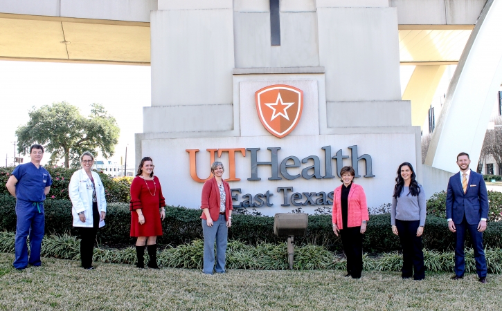 Dr. Paul Detwiler, Dr. Julie Philley, Christy Escandon, Tracy O’Daniel, Vicki Briggs, Jessica Cox and Jimmy Clark