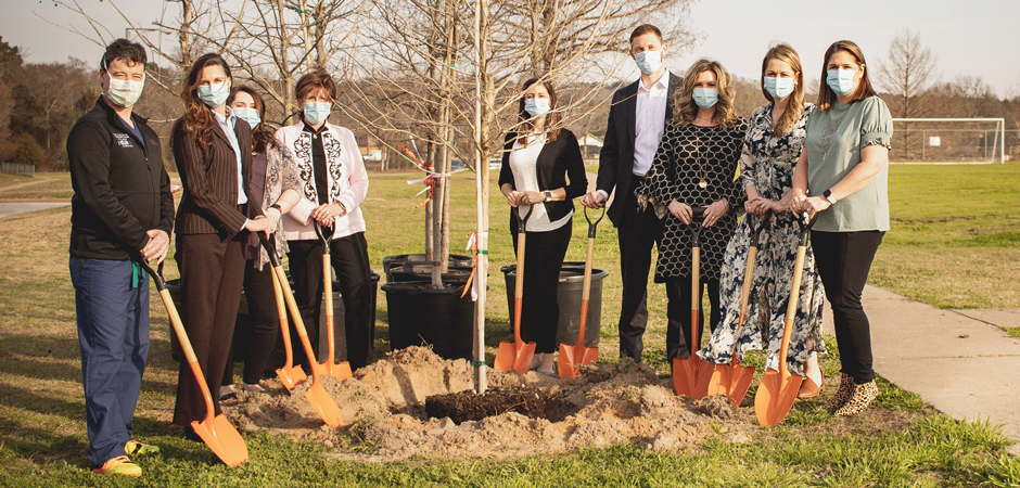 UT Health Tyler celebrates NICU construction by donating nine trees