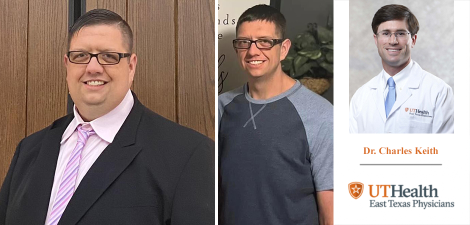 Photos of Brian Low before and after surgery by Dr. Charles Keith